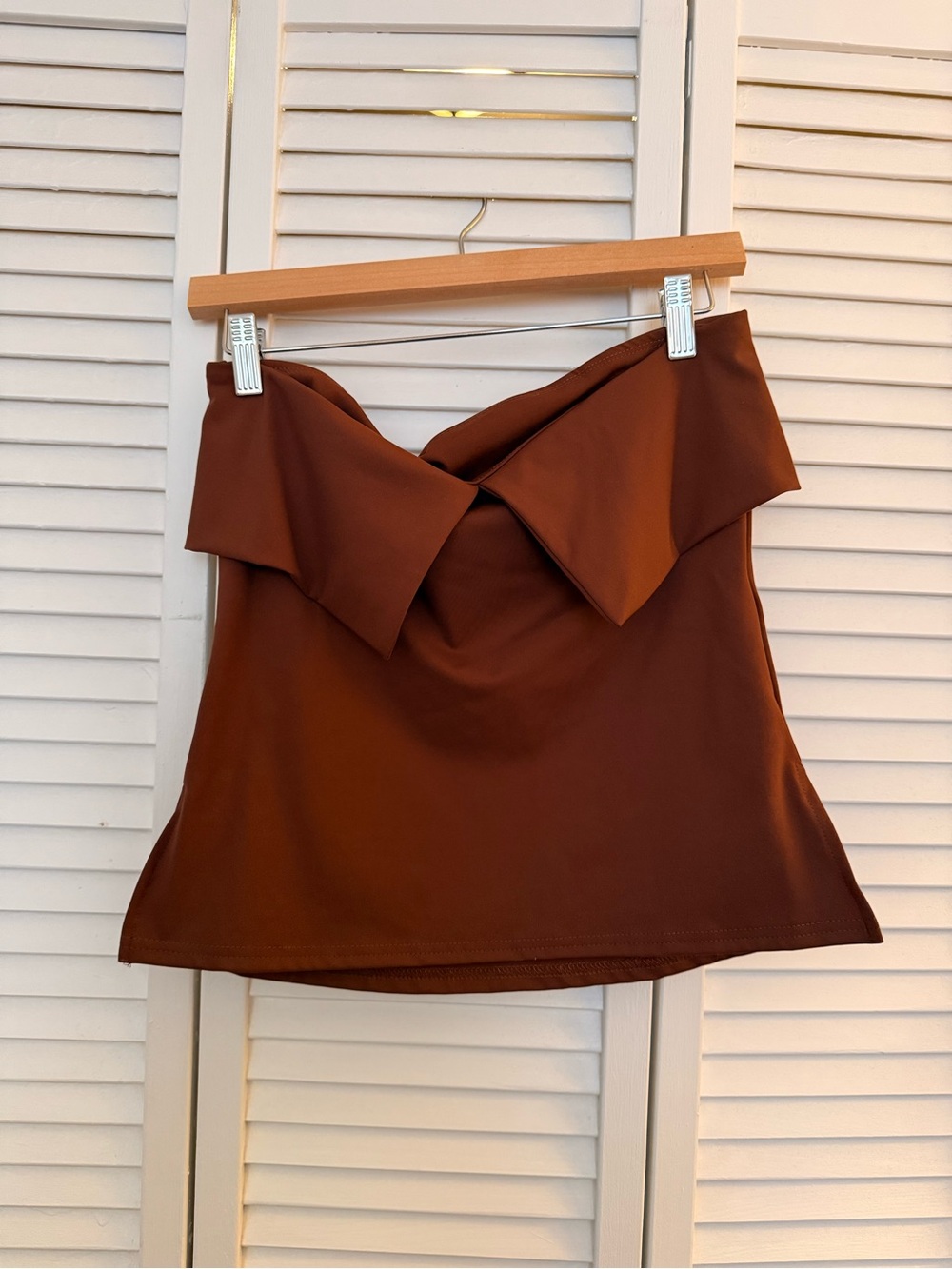 Brown Spandex Women's Tube Top